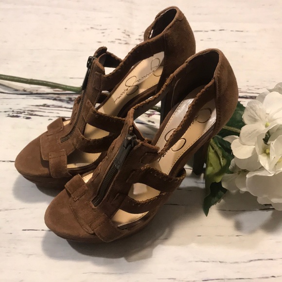 Jessica Simpson Shoes - Jessica Simpson Chocolate Suede Heels
